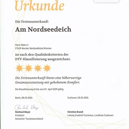 4 Sterne Komfort-ferienhaus Setzer * Wurster Nordseekuste